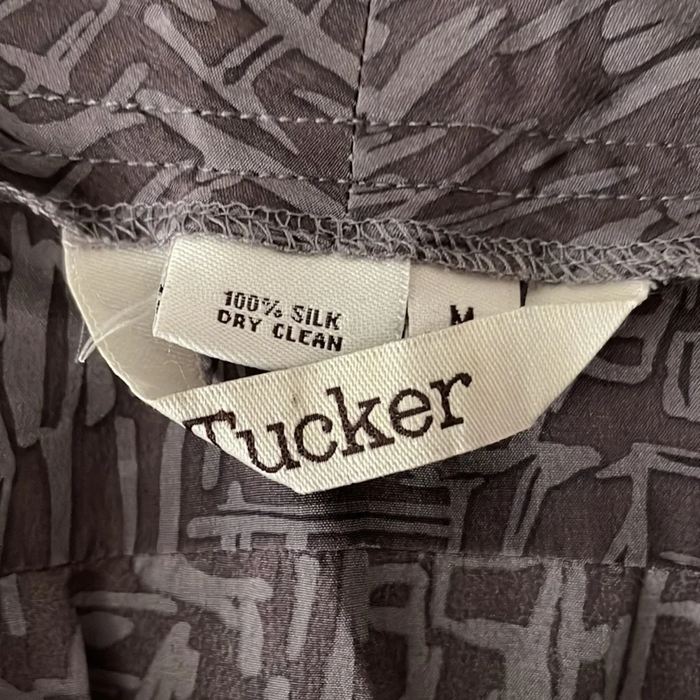 Tucker Gray print silk sleeveless dress